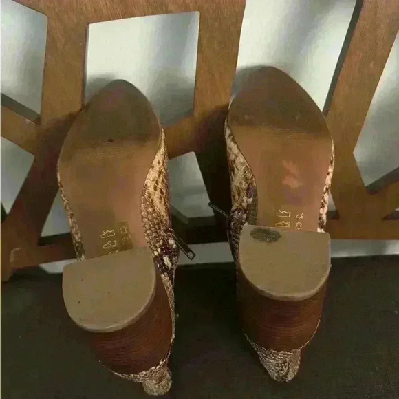 MADEWELL FIONA BOOTS SNAKE EMBOSSED LEATHER STACKED HEEL PONITY TOE 6 1/2 - Picture 6 of 6